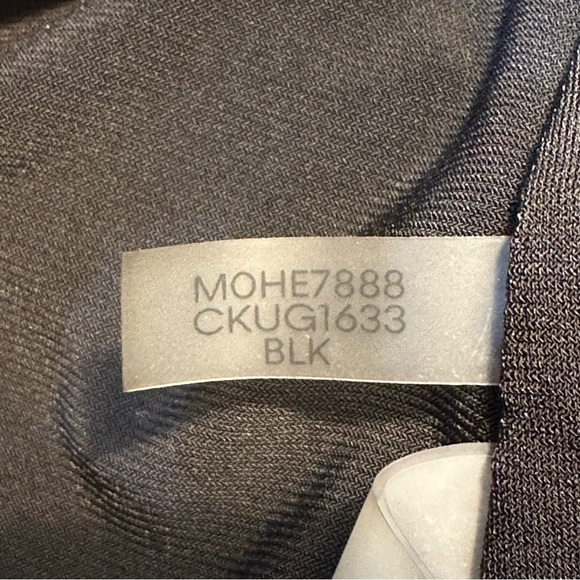 Calvin Klein Open Front Draped Faux Leather Suede Lightweight Jacket Black - Picture 7 of 7